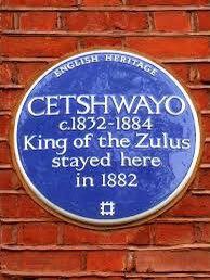 More #AntiquesRoadshow. Henry Norbury was naval surgeon who tended Zulu King Cetshwayo. Family want to return gift of blue bead necklace presented by king to Zulu people. Here’s Blue Plaque l talked English Heritage into putting up on house he stayed in during his time in London.