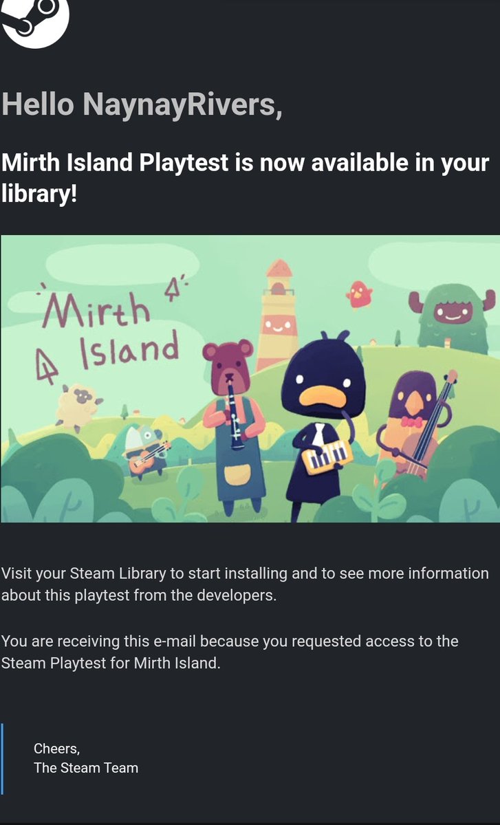 Naynay_Rivers (@watchmerivers) on Twitter photo My noods! We have been given a wonderful gift by the developers of <a href="/MirthIslandGame/">Mirth Island Game</a> ! Let's play this one on Tuesday and get them good feels on 🥰 My noods! We have been given a wonderful gift by the developers of <a href="/MirthIslandGame/">Mirth Island Game</a> ! Let's play this one on Tuesday and get them good feels on 🥰