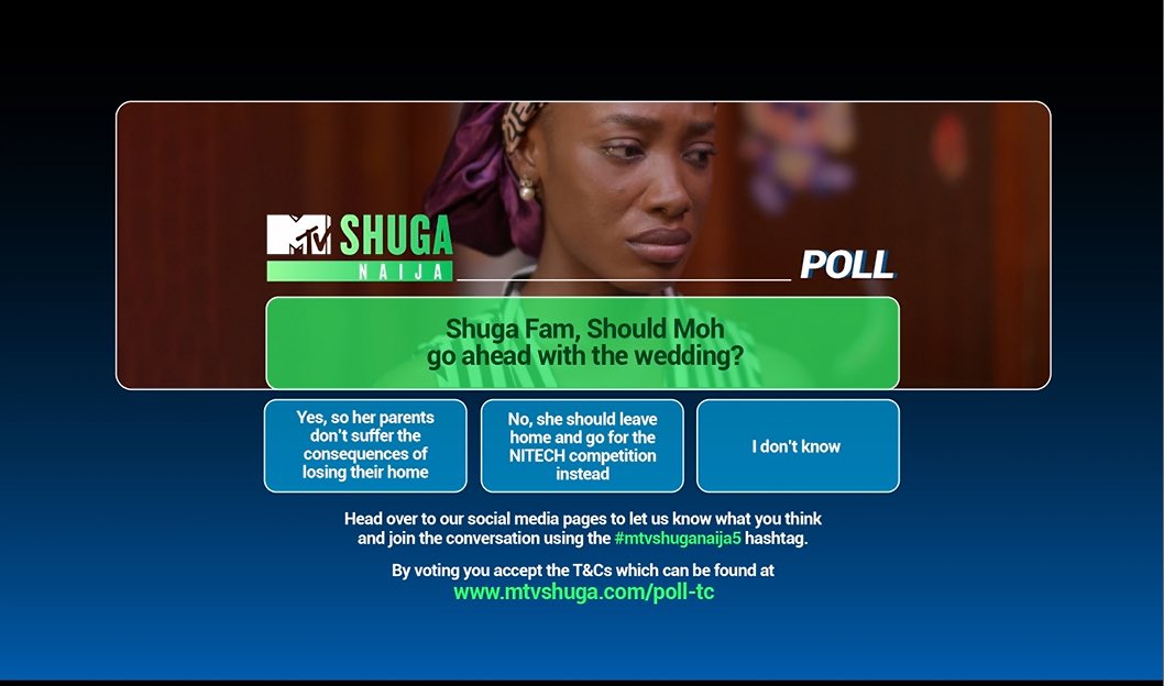 #Shugafam, should Moh go ahead with the wedding? 🗣️
#MTVShugaNaija5 #Seasonfinale