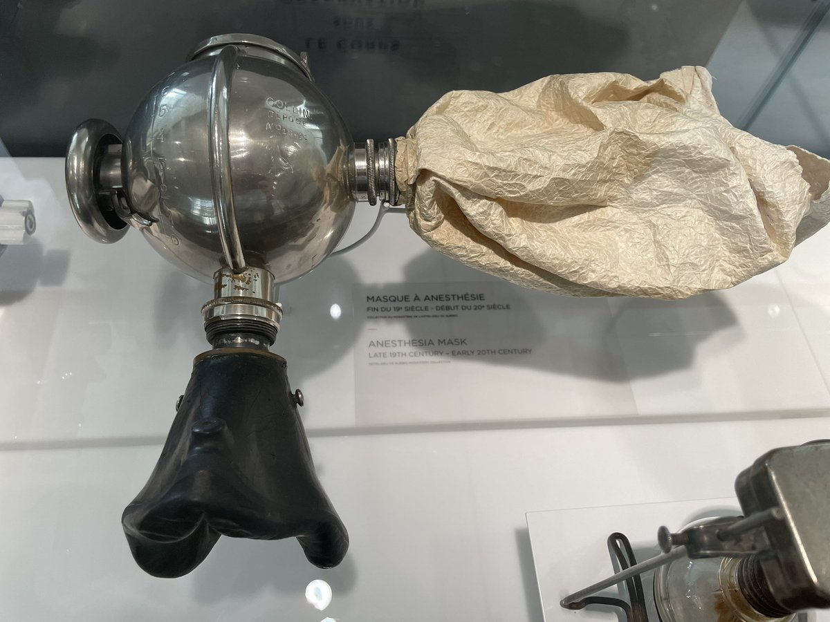 garrettsbarry's tweet image. Amazing history of medicine and @CAS_History at Le Musée du Monastère des Augustines

The first designed-in-Canada chloroform vaporizer and anesthesia inhaler by the Augustine sisters in 1848, only two years after Oct 16, 1846

A must-see during #CASAM2023!