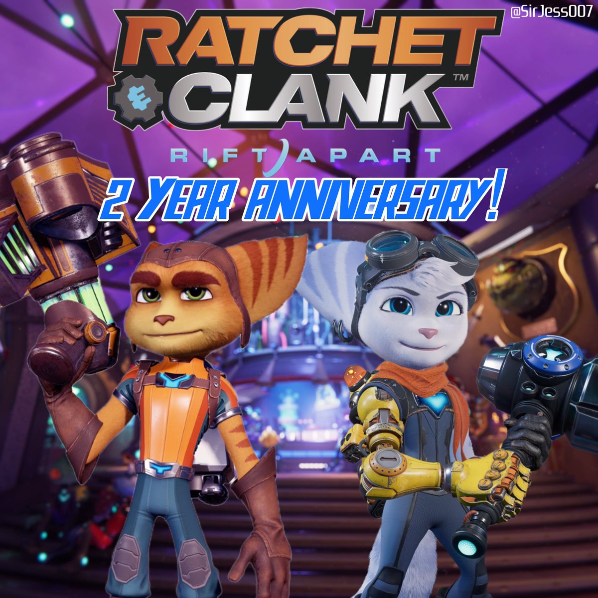 Happy 2nd Anniversary to @insomniacgames’ best game of the last decade and the best PS5 game of this generation!
🎉🛠️💥
#Ratchet #Rivet #RatchetandClank #RiftApart #RatchetandClankRiftApart #RatchetClankRiftApart #RatchetPS5 #Ratchet20 #InsomGamesSpotlight #InsomGamesCommunity