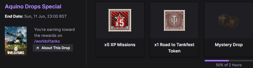 _Zuiq's tweet photo. @worldoftanks Would be great if you didn't end streams 2 hours early when you have drops going. At least give us correct end times. https://t.co/RaiSIOyZ7n
