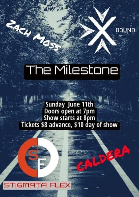 XBoundBand's tweet photo. XBound plays tonight at The Milestone in Charlotte with Stigmata Flex, Zach Moss &amp; Caldera!!! https://t.co/XYucFgYmqr