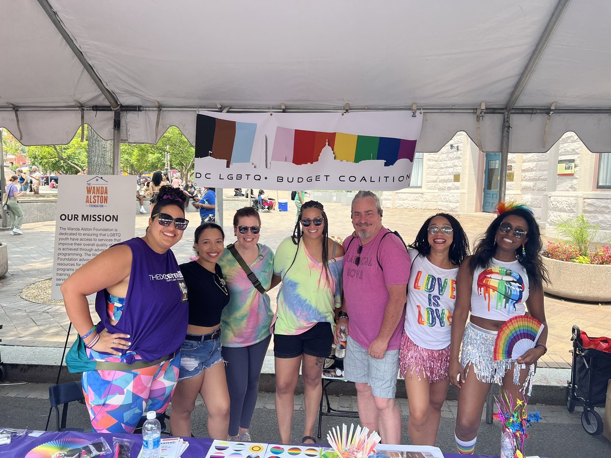 Coalition members and volunteers out today talking about our work and the needs of our community! #CapitalPride #DCbudget #lgbtq