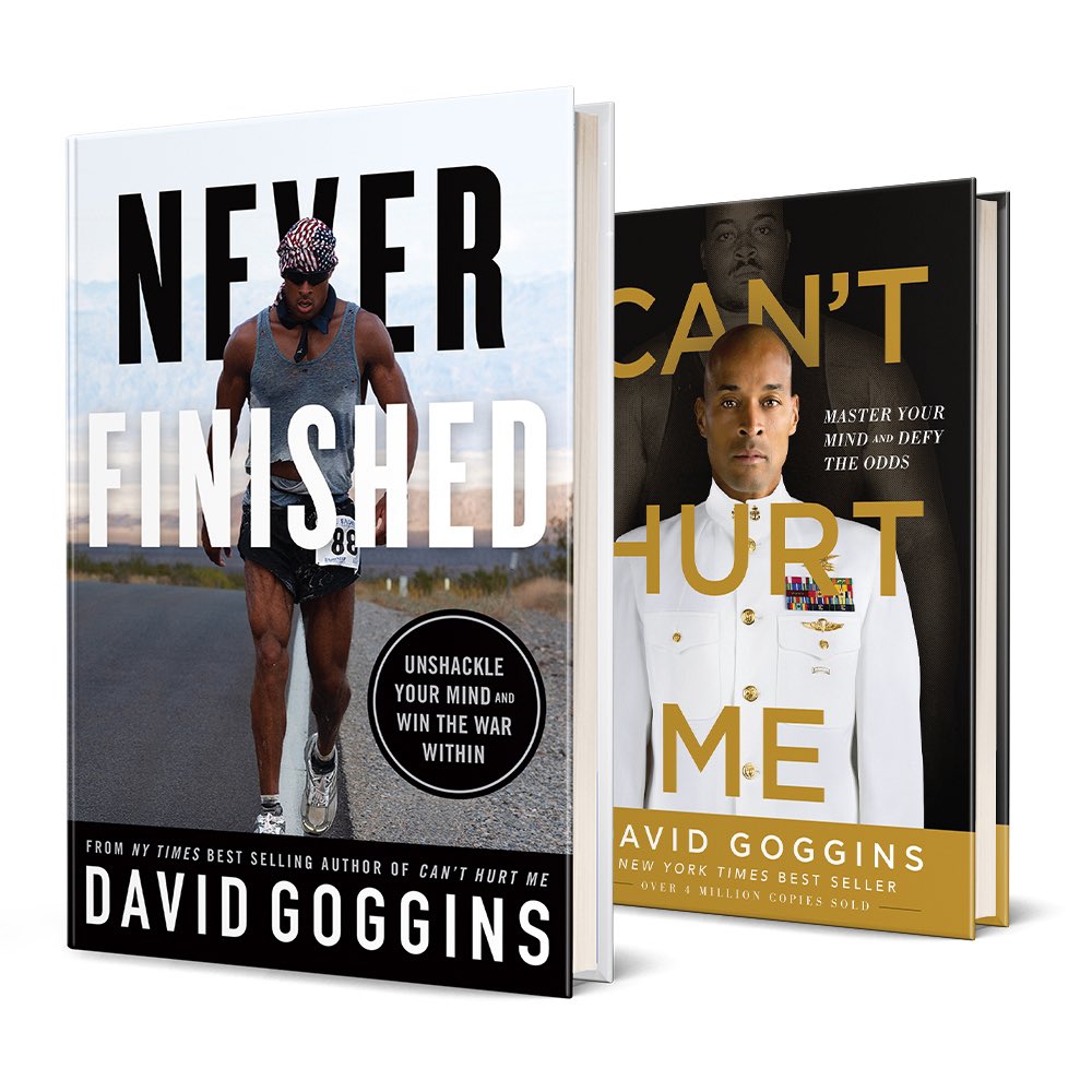 David Goggins on X: I am truly humbled & honored to share that Can't Hurt  Me has now sold over 5 million copies & Never Finished has sold over 1  million in
