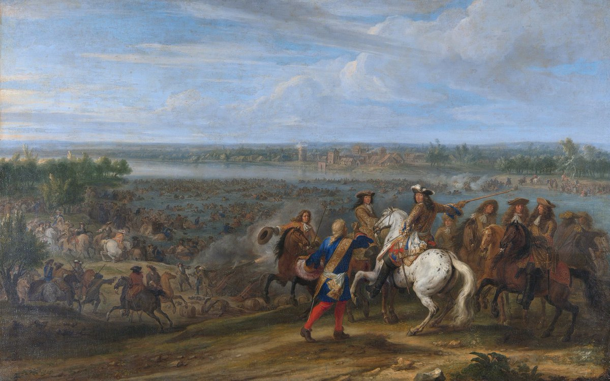 boudewijnsteur's tweet photo. Op deze dag in 1672 werd de Republiek door koning Lodewijk XIV verslagen bij de Slag bij Tolhuis. Hierdoor was de IJssellinie onhoudbaar geworden en lag het hele oosten van de Republiek open voor de Fransen. In Versailles hangt een reliëf ter herinnering aan de overwinning https://t.co/sObEP4NbTu