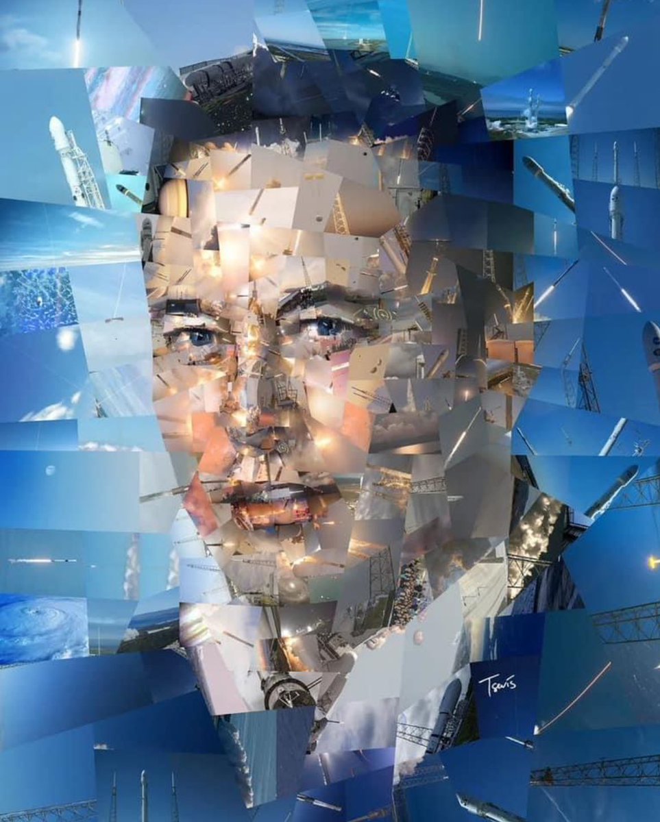 712magic's tweet photo. Portraits of Elon Musk @elonmusk made from photos of Space rockets by @tsevis
What do yโall think about this master piece? #Spacerockets #MASTERPIECE https://t.co/ZSd7yQVwTE