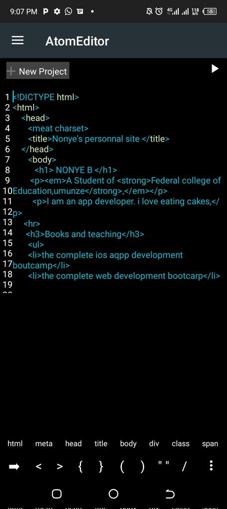 Chinonyerem1234's tweet image. #100dayofcoding
13/100
First time coding