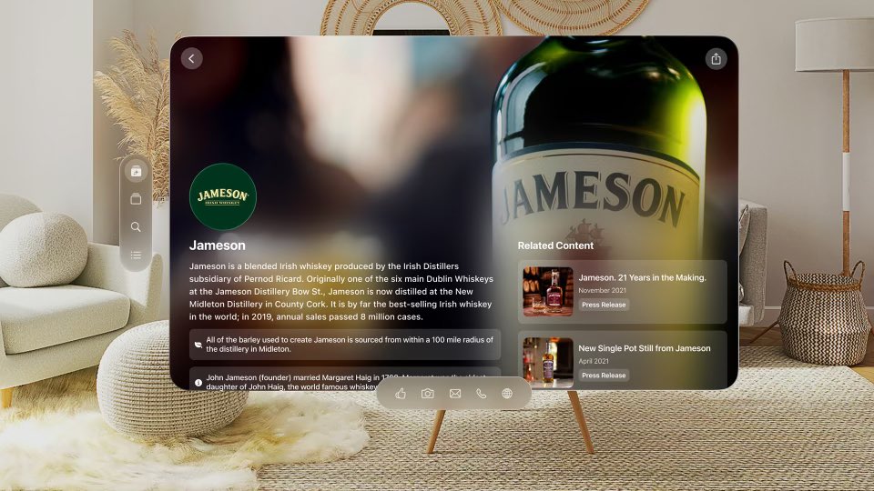 With the @apple Vision Pro coming we are already imagining how you want to learn about and taste the best whiskeys in the world with the <a href="/irishwhiskeyapp/">Irish Whiskey App</a> 
What would you love our AR/VR experience to help with? #whiskey #whisky #irishwhiskey #singlepotstill #apple #applevisionpro