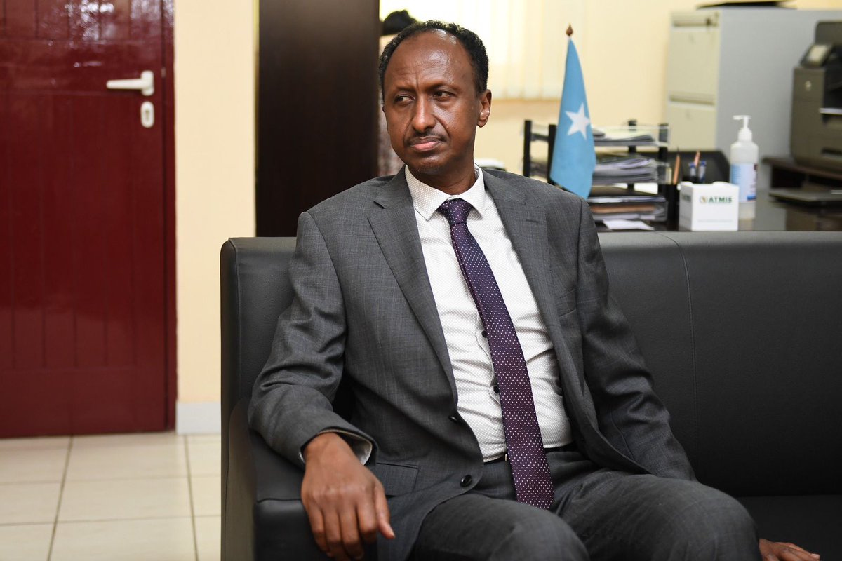 Drdoodishe's tweet photo. Had a productive courtesy call with SRCC @souefmo_elamine today, discussing continuous support and training for SPF, enhanced coordination between ATMIS and SPF, skill transfer during transition, and the strategic Mogadishu Security Plan. https://t.co/489T7kdhGq