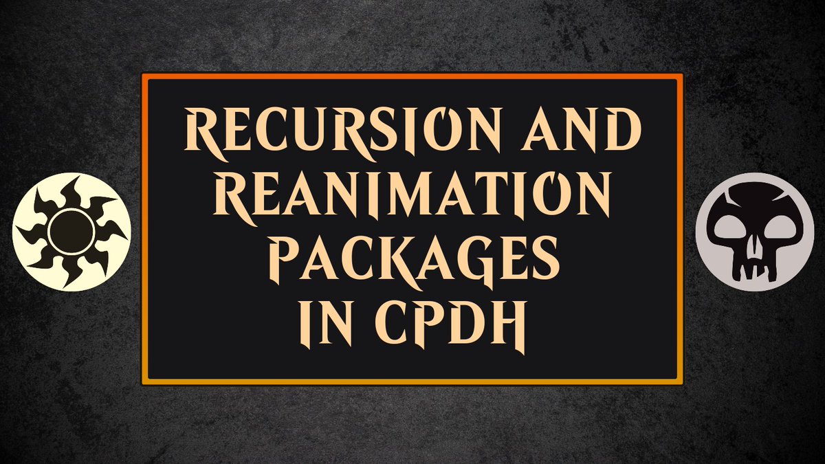 Let's talk RECURSION in BLACK and REANIMATION in WHITE in and how you can DRAMATICALLY increase the consistency of your deck in #PauperCommander (#PDH) whether casual or competitive.

This is not exhaustive. This is just the tip.

#CompetitivePauperCommander #cPDH

(1/11)
👇🏻📚👇🏻