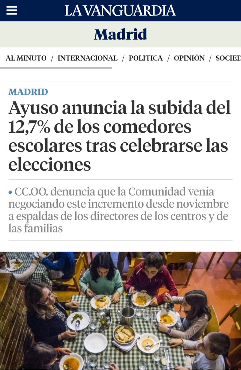 ConfapaMadrid's tweet photo. Te dicen que no te suben los impuestos, y les votas.

Pero:

⬆️Te suben el comedor escolar.
⬆️Te suben el transporte público.
💶Te empujan a la sanidad privada.
💶Fomentan la educación concertada y privada.

Y, al final, lo pagas. https://t.co/sNt8Xiornp