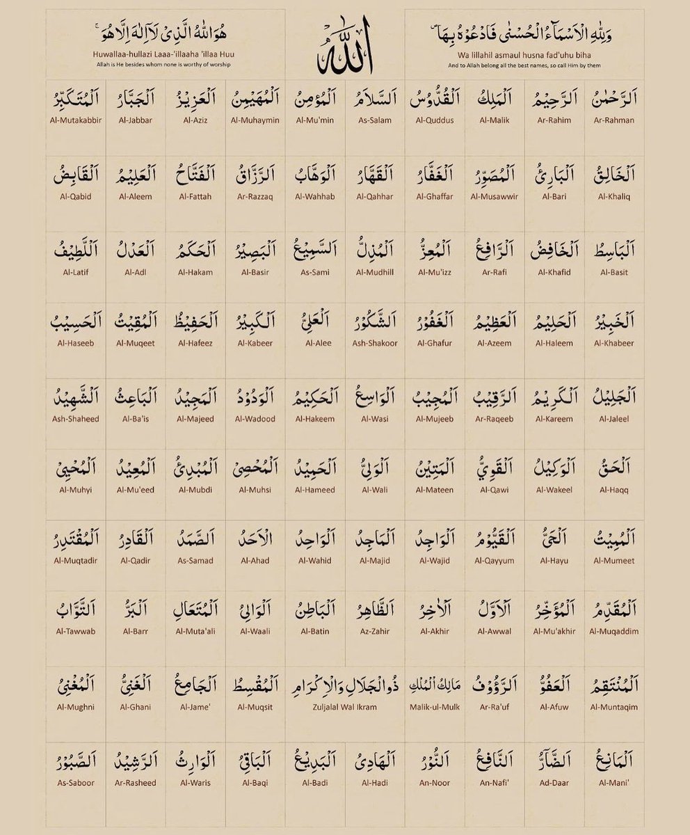 wa3ez_'s tweet photo. قال ﷺ: “إن لله تسعة وتسعين اسمًا، من أحصاها دخل الجنة”. https://t.co/iilWFuNPkj