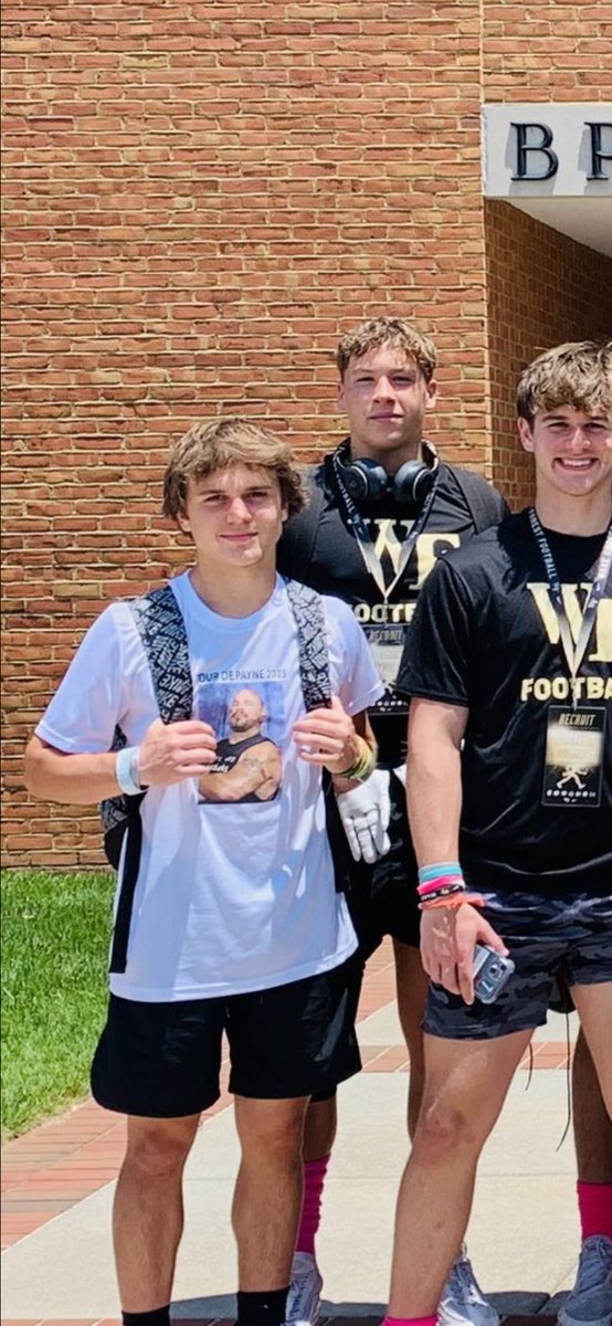 Joshhirschman's tweet photo. @Americanfbcamp @WakeFB @CoachCohenWake @CoachBradLambo @CMARABLE_ @HHIHS_football @SimonSaysStore Can we get a run of these T shirts? I’ll buy the first off the press! https://t.co/HavYhnttmu