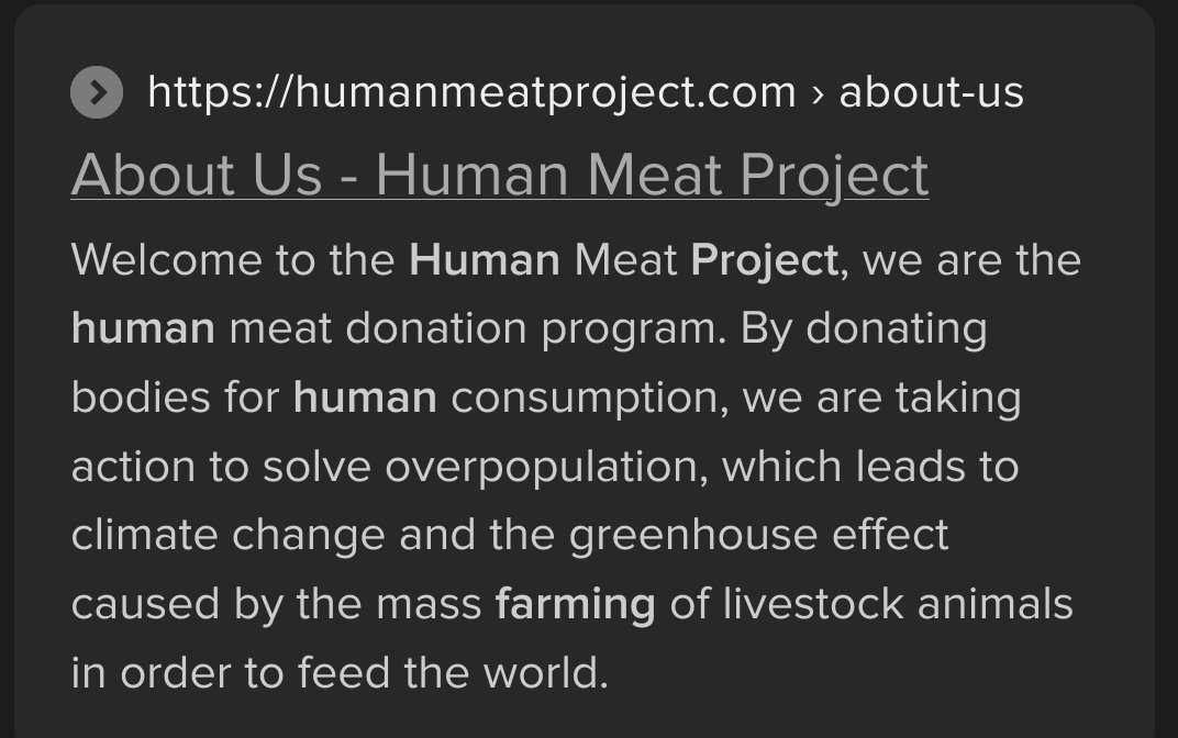 @Elizabe32413720 Donate your body for human consumption to fight climate change. Inside it says 1 body can feed upto 40 people.