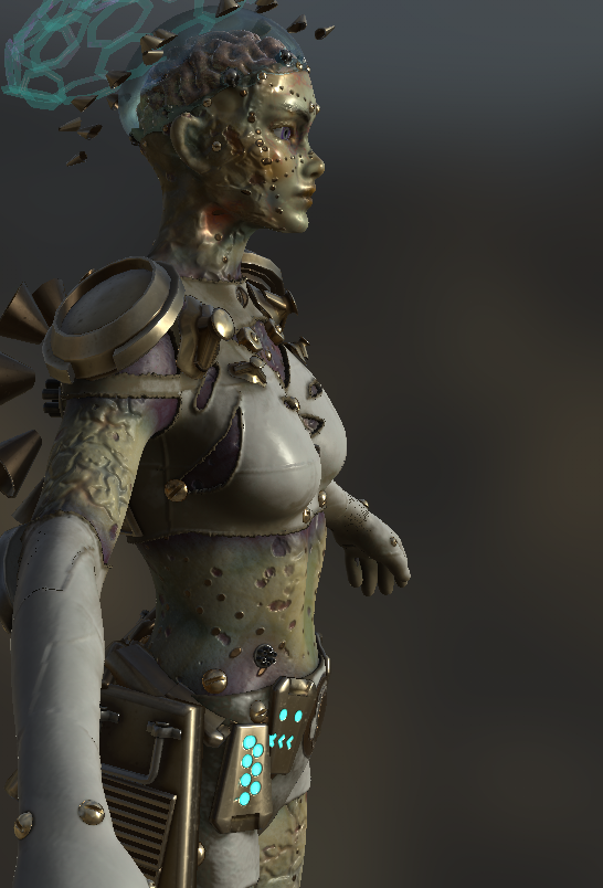 GreatBrainsNFT's tweet photo. What an exciting time to be in the Great Brains Club 🧠, a Performance Cyborg Zombie has crashed landed, she kind of looks like one of us? 

We will be discussing what her name is in our https://t.co/0vfEop1sgh 
New era for GBC, first 3D Brainer has landed!

#NFTCommunity https://t.co/RPCeonuBoZ