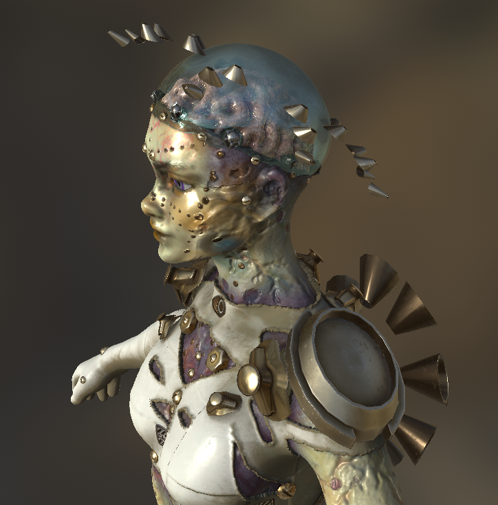 GreatBrainsNFT's tweet photo. What an exciting time to be in the Great Brains Club 🧠, a Performance Cyborg Zombie has crashed landed, she kind of looks like one of us? 

We will be discussing what her name is in our https://t.co/0vfEop1sgh 
New era for GBC, first 3D Brainer has landed!

#NFTCommunity https://t.co/RPCeonuBoZ