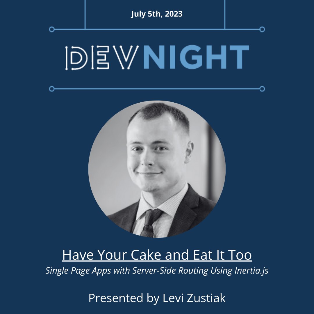 sgfdevs's tweet image. 📅 Wednesday, July 5th @ 6:30pm

Join us as we dive into the fundamentals of Inertia.js.

🍕 Join us in-person by RSVPing: meetup.com/sgfdevs/events…

💻 Join us online on Twitch: twitch.tv/sgfdevs