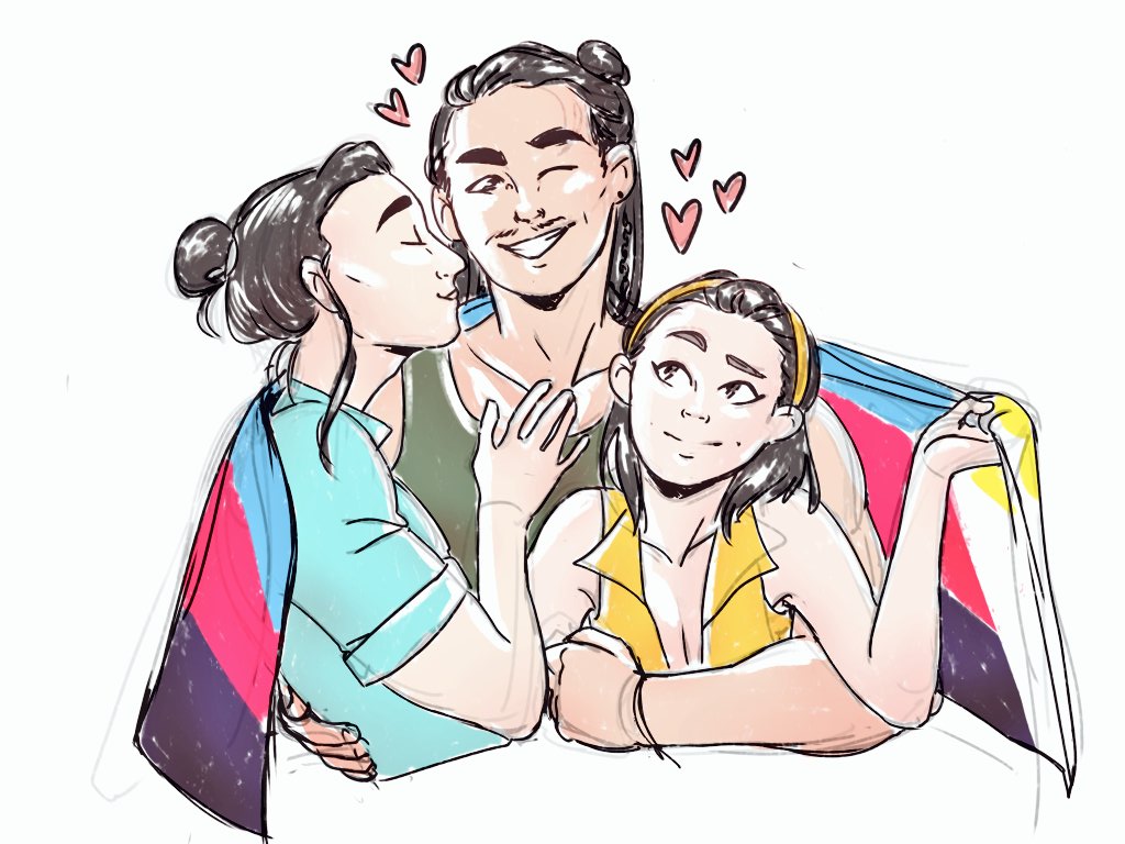Samamury's tweet photo. i had no idea there was a new polyamory flag?? anyway happy pride everyone 🥰 #3zun https://t.co/azIBKP1qlb