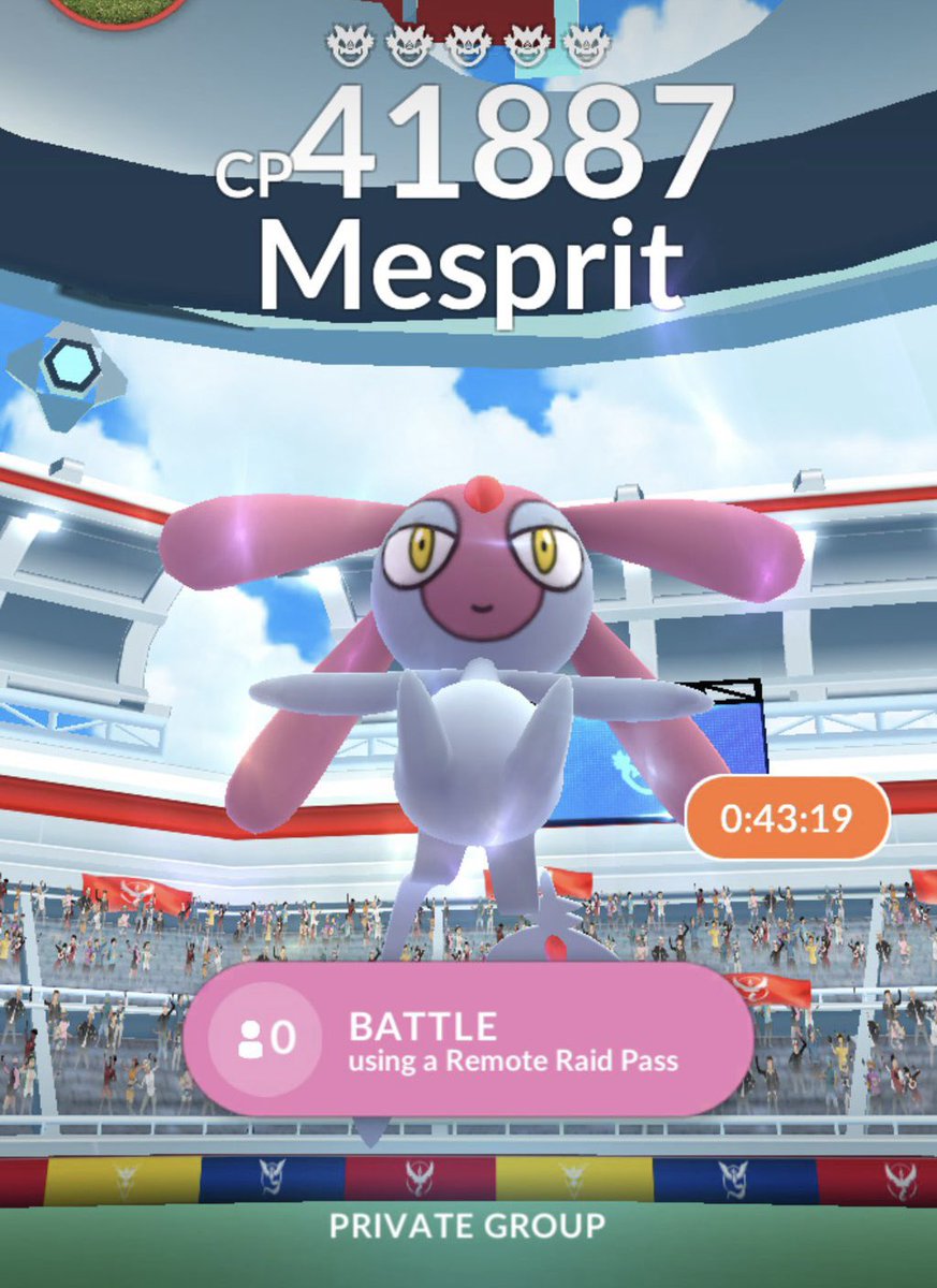 PG900POGO's tweet photo. IM LOOKING FOR PEOPLE FOR PEOPLE HOSTING MESPRIT! 

IF YOU NEED PEOPLE FOR MESPRIT RAIDS, JOIN! 

EVERYONE IS WELCOME! 
https://t.co/9PsCpjL1L3
#PokemonGO #PokemonGOfriend #PokemonGORaids #PokemonGOfriend https://t.co/MuBUWu3nzX