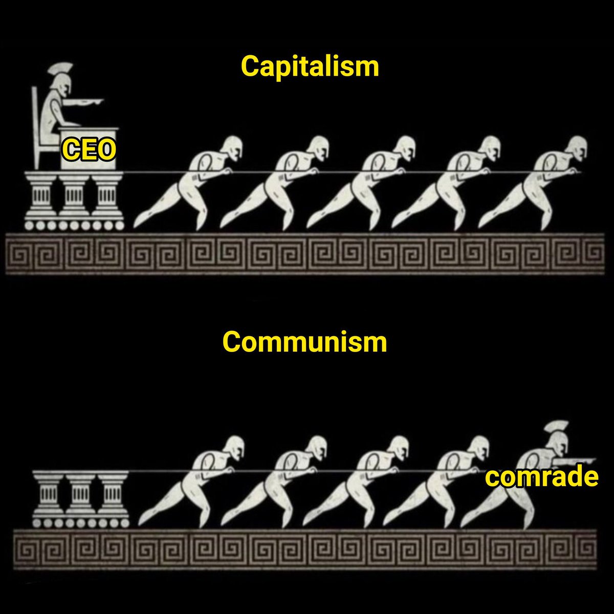 Bye-bye Capitalism and watch Socialism, Communism and then finally Anarchy settle in as it was intended.