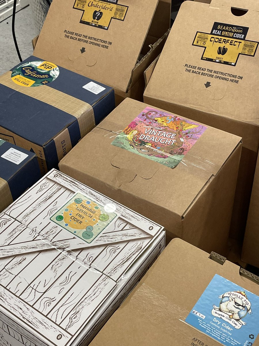 BEARDspoon's tweet photo. Not long now folks!

The cider has started to arrive at BEARDspoon HQ for this years @AFRMCAMRA @KandESRailway Beer &amp; Cider Festival @Virgini86346053 

A wide range of #realale &amp; #realcider will be available next Friday and Saturday on Platform 1, Tenterden Town Station! https://t.co/N057xacNoy