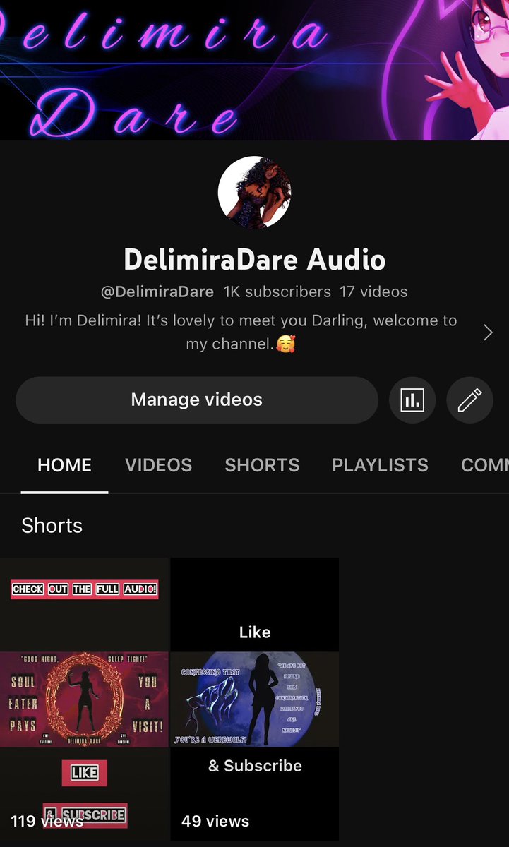 OMG! Thank you for 1K subscribers! I am thankful for all of you &amp; I am working on more scripts, audios, and content. 🥹❤️
I appreciate you all so much! I know I haven’t been very active on Twitter but that’s only because I’ve been working a lot, IRL &amp; for my channel.❤️
#Thankful
