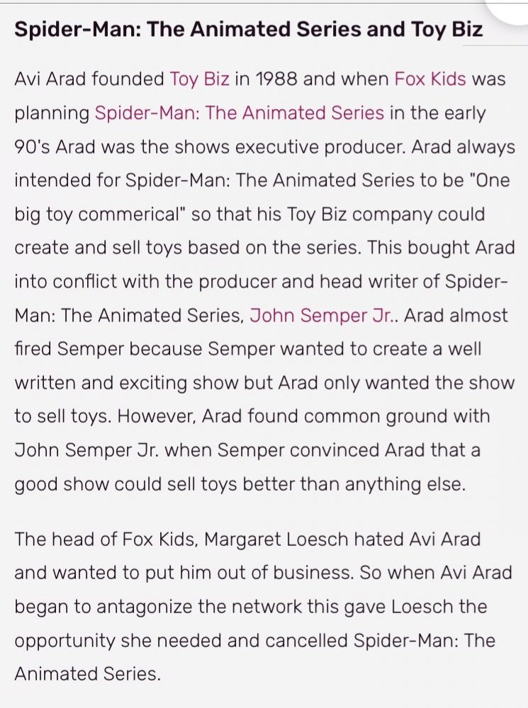RT @REDACTEDSpider: He's also the reason why Spider-Man: The Animated Series was canceled https://t.co/YFCH8DRihy