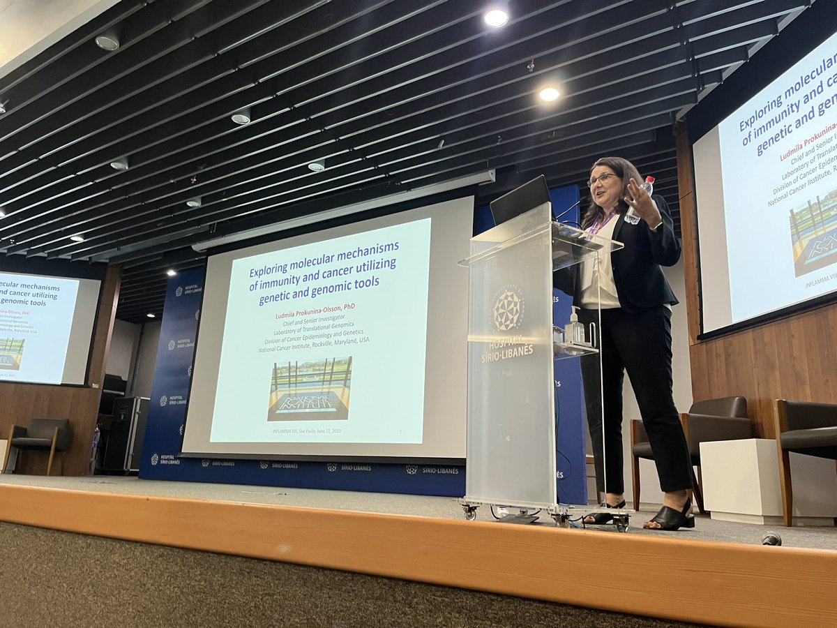 Very happy to have <a href="/prokuninaolsson/">Mila ProkuninaOlsson</a> at INFLAMMA 2022 in Brazil talking about genetics and immune of complex disease! @NCIEpiTraining #usp <a href="/AgenciaFAPESP/">Agência FAPESP</a> <a href="/usponline/">USP - Universidade de São Paulo</a>