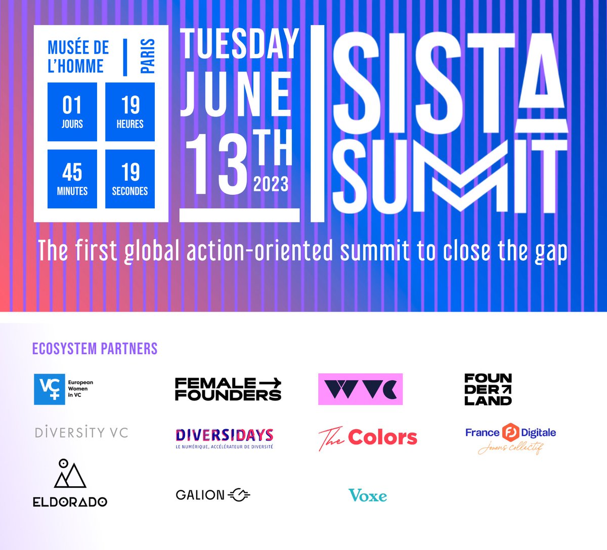 On fait partie des partenaires “écosystème” de la première édition du <a href="/wearesista/">SISTA</a>  Summit visant à faire émerger une génération de leaders diversifiés ! 🎉
Nous serons au #MuseedelHomme le 13 juin prochain et espérons vous y retrouver !