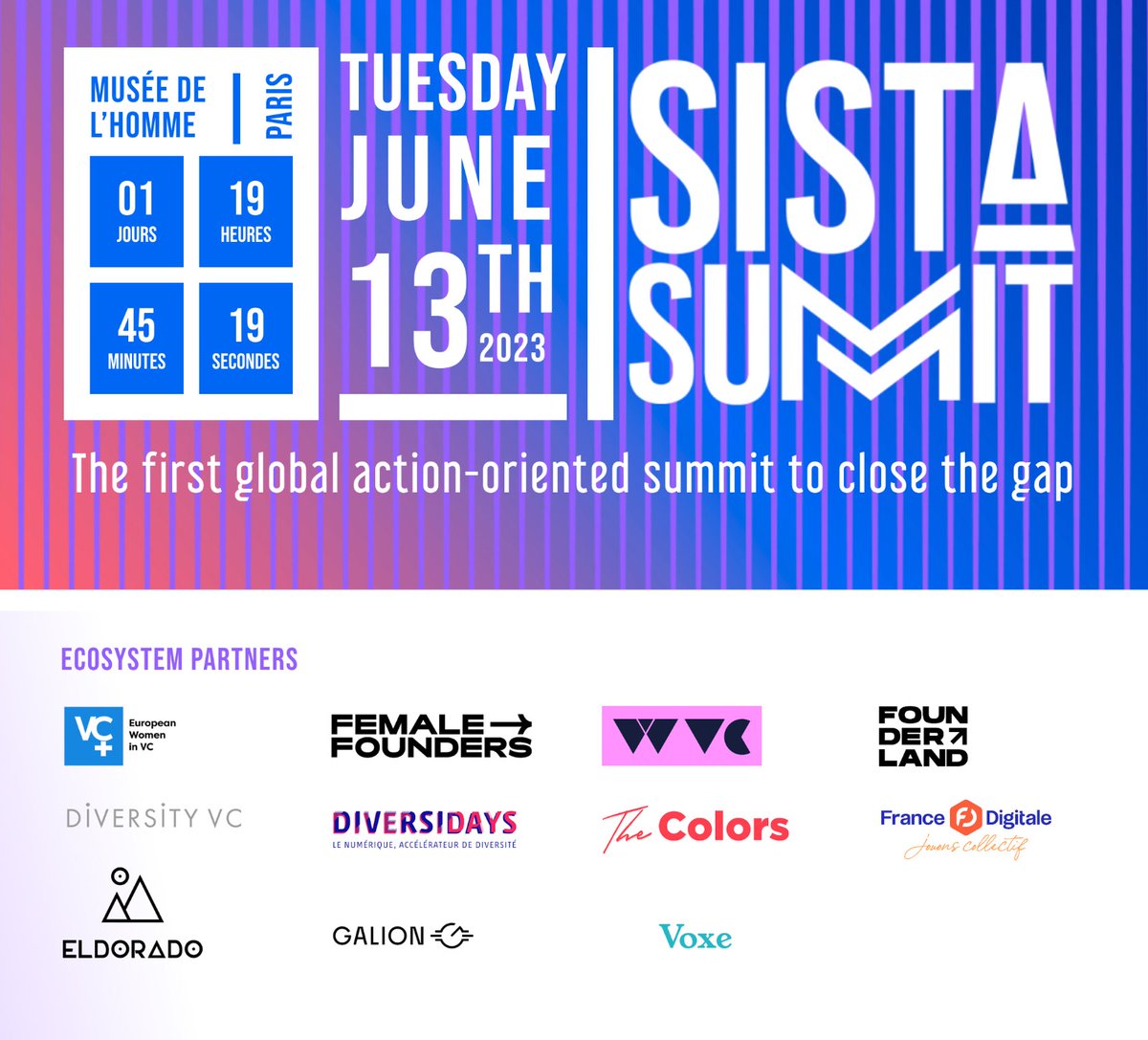 On fait partie des partenaires “écosystème” de la première édition du @wearesista Summit visant à faire émerger une génération de leaders diversifiés ! 🎉 Nous serons au #MuseedelHomme le 13 juin prochain et espérons vous y retrouver !