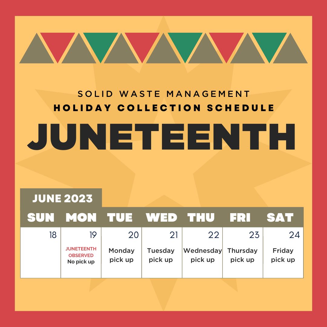 City of Memphis on Twitter "Reminder for next week Our Solid Waste