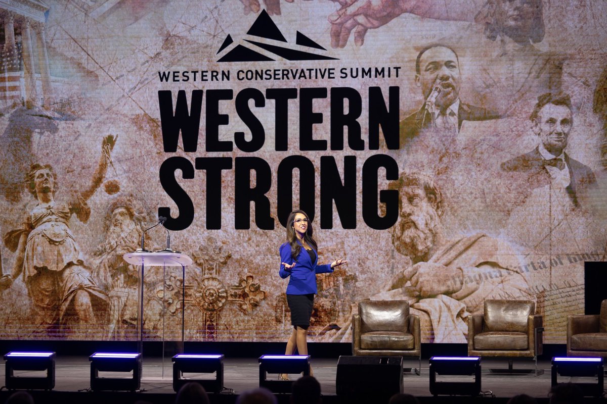 laurenboebert's tweet photo. It was my great honor to speak at the Western Conservative Summit to thousands of great patriots.

Stay in the fight &amp; let’s win in 2024! https://t.co/2yt917OHRB