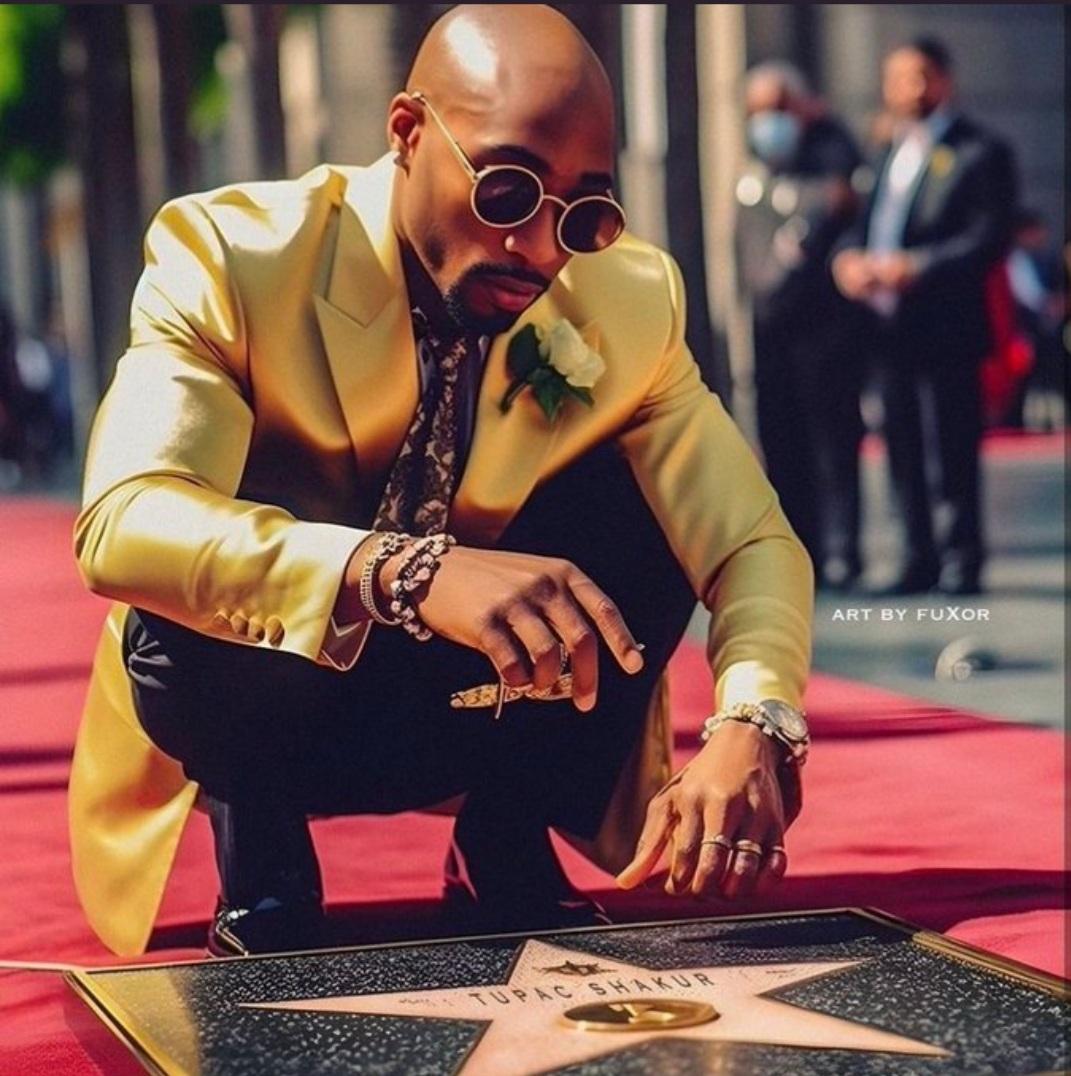 The legendary #2pac received the #WalkOfFame this week on Wednesday