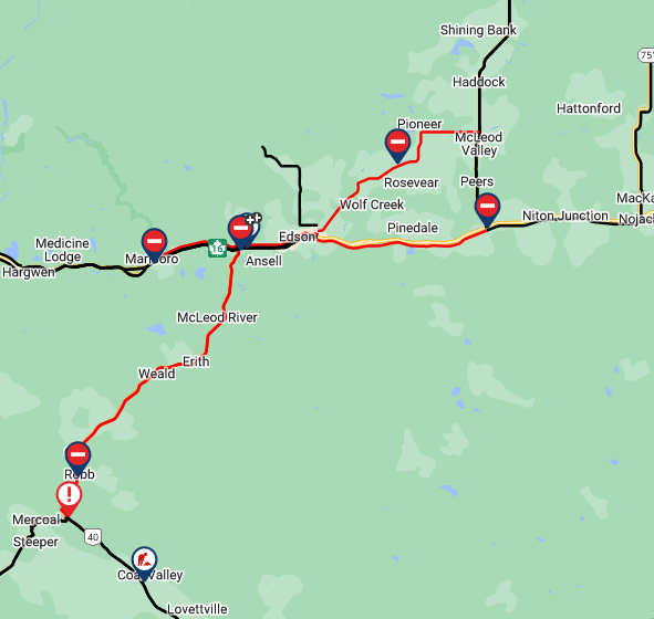 511 Alberta on Twitter "Reminder The following highway closures remain in effect due to