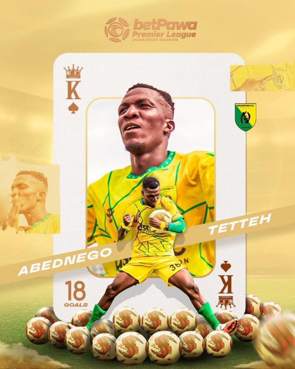 Christian Mensah (@chrismensahjnr) on Twitter photo Congratulations 🎊🍾 to <a href="/GoldStarsSc/">Bibiani GoldStars SC</a> prolific striker @abedenegotetteh for wining the <a href="/GhanaLeague/">🇬🇭 Ghana Premier League</a> golden boot.. <a href="/ghanafaofficial/">🇬🇭 Ghana Football Association</a> <a href="/GhanaLeague/">🇬🇭 Ghana Premier League</a> <a href="/GoldStarsSc/">Bibiani GoldStars SC</a> Congratulations 🎊🍾 to <a href="/GoldStarsSc/">Bibiani GoldStars SC</a> prolific striker @abedenegotetteh for wining the <a href="/GhanaLeague/">🇬🇭 Ghana Premier League</a> golden boot.. <a href="/ghanafaofficial/">🇬🇭 Ghana Football Association</a> <a href="/GhanaLeague/">🇬🇭 Ghana Premier League</a> <a href="/GoldStarsSc/">Bibiani GoldStars SC</a>
