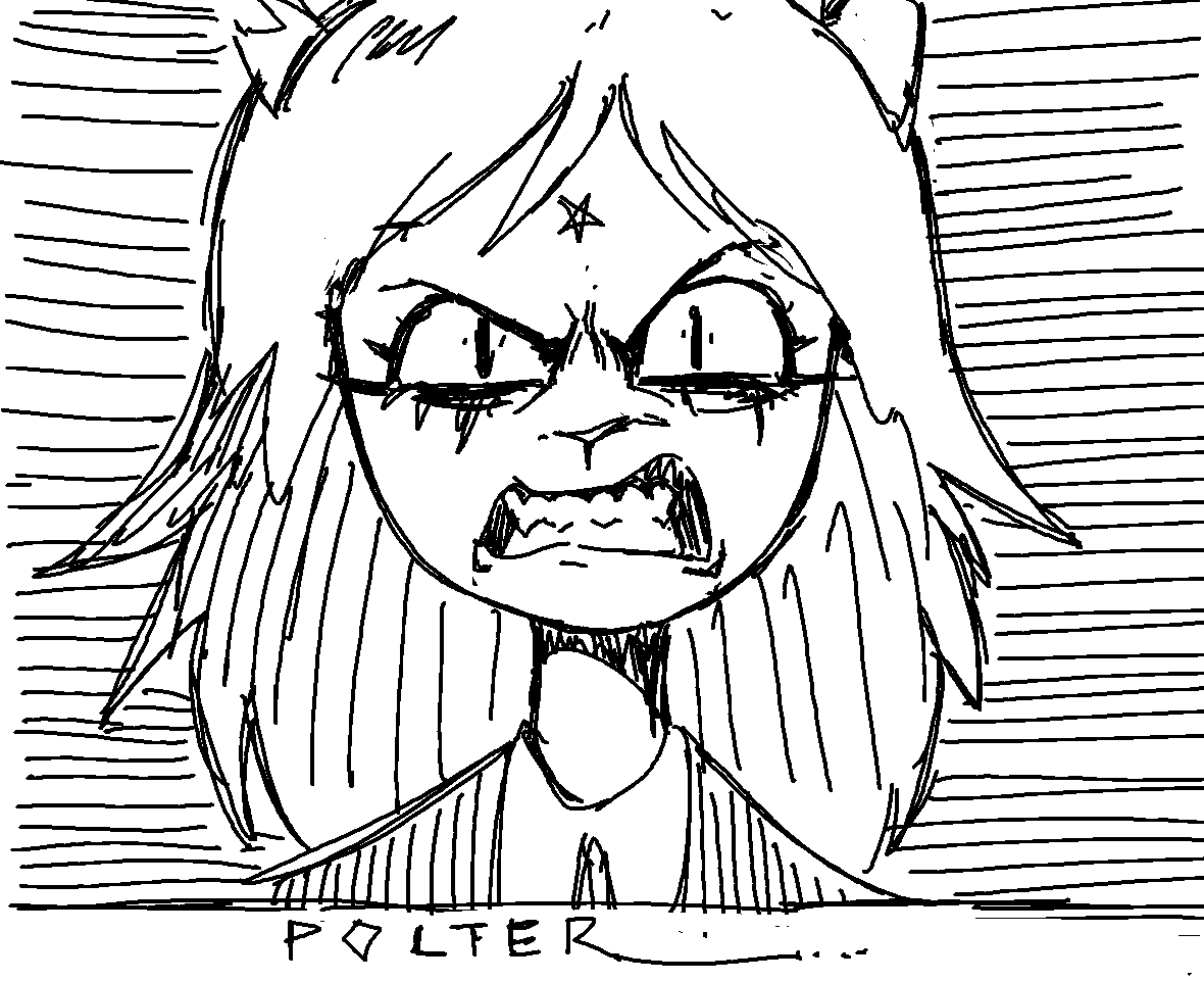 VRsha_ABTH's tweet image. Super angry claire ms paint doodle at 3AM