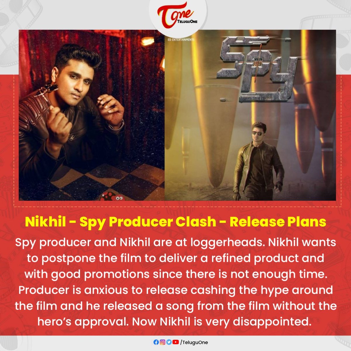 #Nikhil & #Spy producer clash about release plans

#IshwaryaMenon #GarryBH