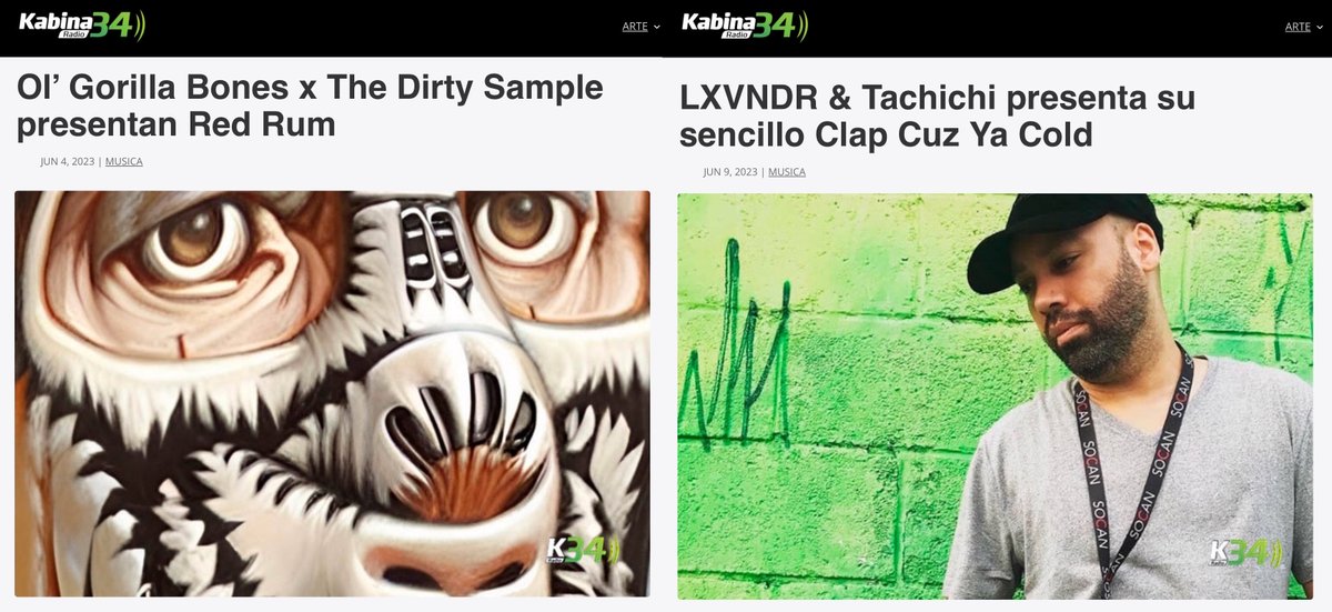 Much love to @kabina34radio for sharing the latest singles from Ol' Gorilla Bones x The Dirty Sample and Lxvndr & @Tachichiscotia!