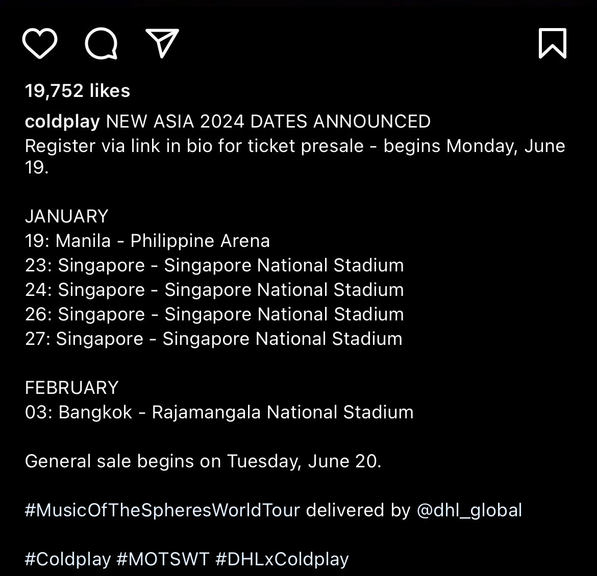 Nuice Media on Twitter "Coldplay Asia Tour 2024. FOUR DAYS IN