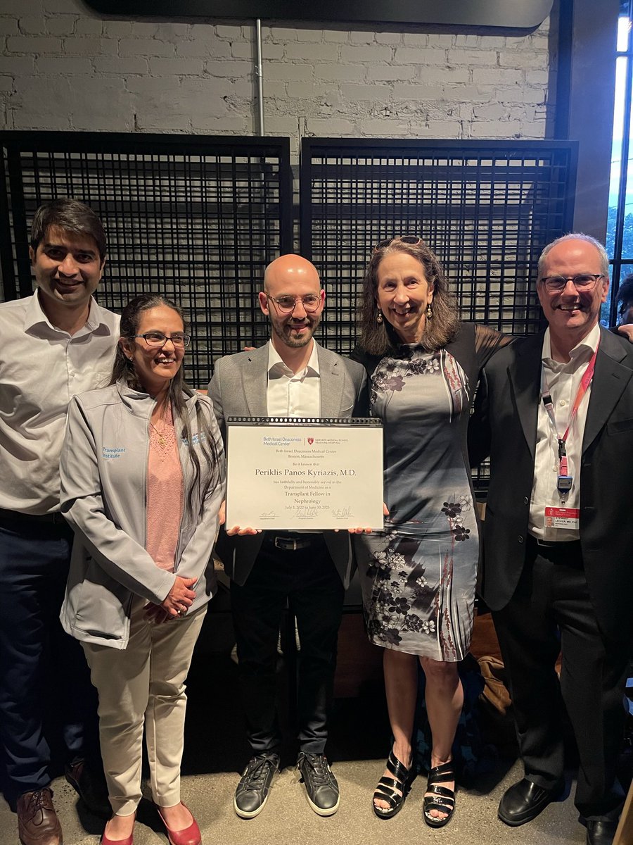 BIDMC Nephrology Fellowship (@bid_nephfellows) on Twitter photo And finally, our transplant fellow <a href="/PeriklisKyriazs/">Periklis kyriazis</a> continued his training with us for 1 more year and brought his innovative ideas and productivity to <a href="/BIDMCTransplant/">BIDMCTransplant</a> with his unique brand of humor and diligence. <a href="/mpavlaki/">Martha Pavlakis</a> <a href="/renalranger/">Aditya Pawar</a> And finally, our transplant fellow <a href="/PeriklisKyriazs/">Periklis kyriazis</a> continued his training with us for 1 more year and brought his innovative ideas and productivity to <a href="/BIDMCTransplant/">BIDMCTransplant</a> with his unique brand of humor and diligence. <a href="/mpavlaki/">Martha Pavlakis</a> <a href="/renalranger/">Aditya Pawar</a>