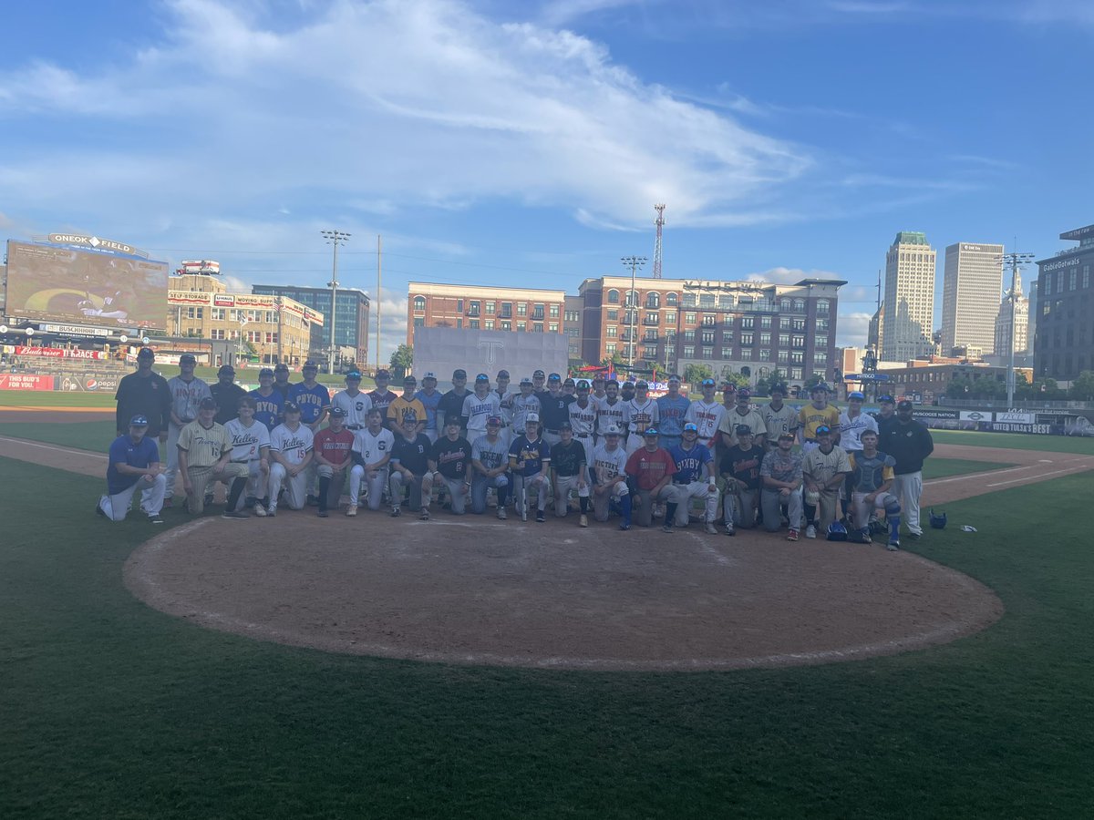Huge shoutout to the @TulsaDrillers for hosting our annual All Star Game! 26 schools participated in our game today, biggest turnout yet!