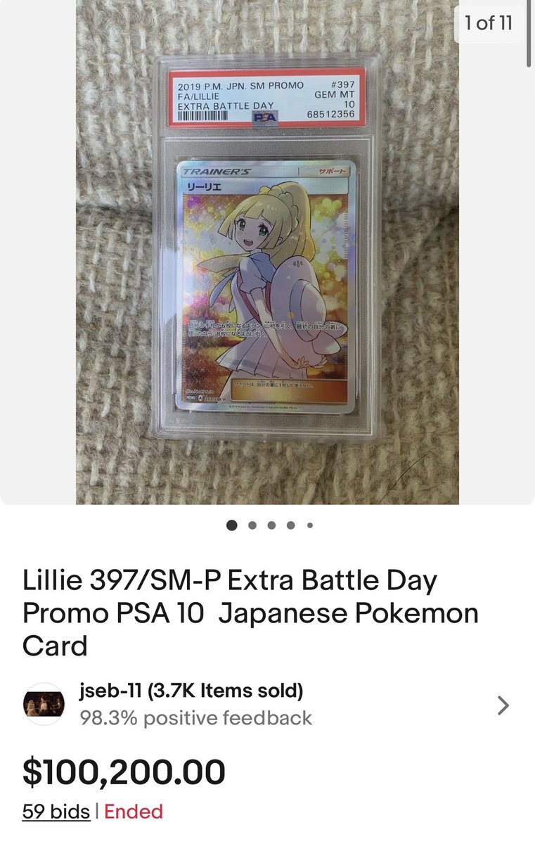 HOLY?!$&amp;
$100,000 for a modern Japanese trophy card?! 
What would you buy with this kind of money?