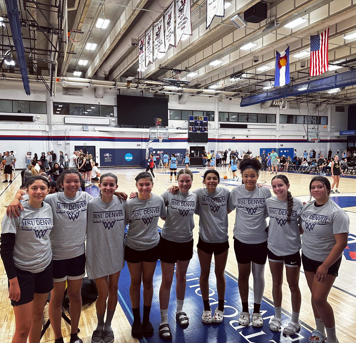 MRHSGirlsBall's tweet photo. Second Camp of the Week! We are proud of our Mustangs! Overall 3-2 as our Climb up the Mountain continues.
Thanks @MSUDenverWBB for putting on the camp! #🩵oftheMustang #continuetorise #mustangsfamily https://t.co/eiL6rnMKvG
