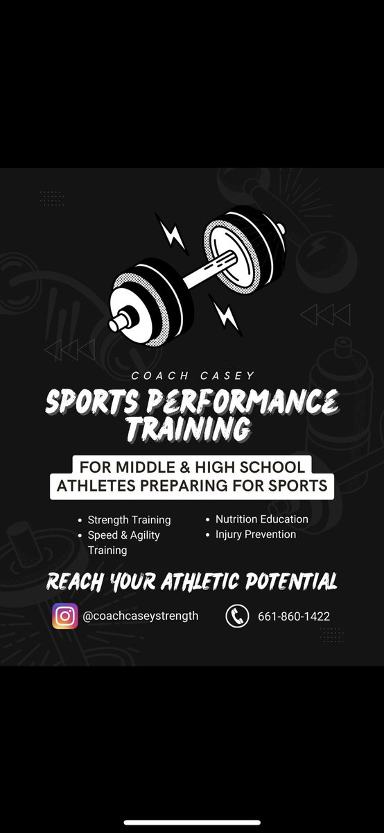 🚨ATTENTION ATHLETES 🚨
 Need quality sports performance training? Contact me for a free consultation.  
.
#sportsperformancetraining #strengthtraining #summertraining #summercamp #coachcaseystrength