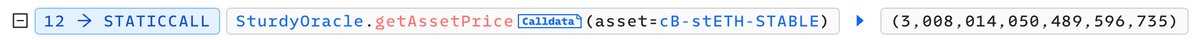 1/ <a href="/SturdyFinance/">Sturdy 🧱</a> was attacked and the loss is ~442 ETH. The root cause is due to the typical Balancer's read-only reentrancy, while the price of B-stETH-STABLE was manipulated!