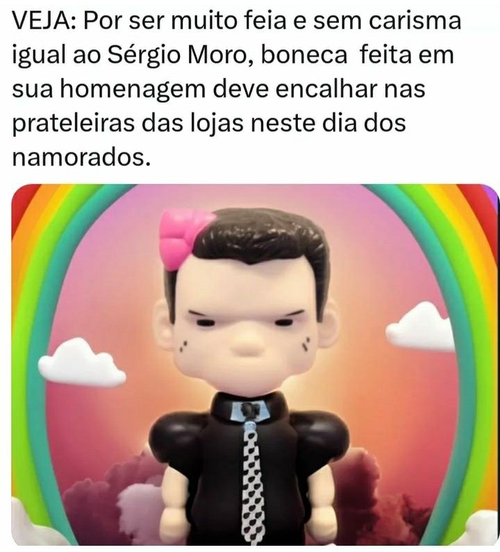 WillianRichardM's tweet image. A #Boneca da #HelloKitty do #Parana não deve ser um #sucesso de #vendas ....
.
#Fracasso #moronacadeia #MoroeDallangnolNaCadeia 
#marreco #JUIZLADRAO 
#farsajato #lavajato 
#MundialSub20
