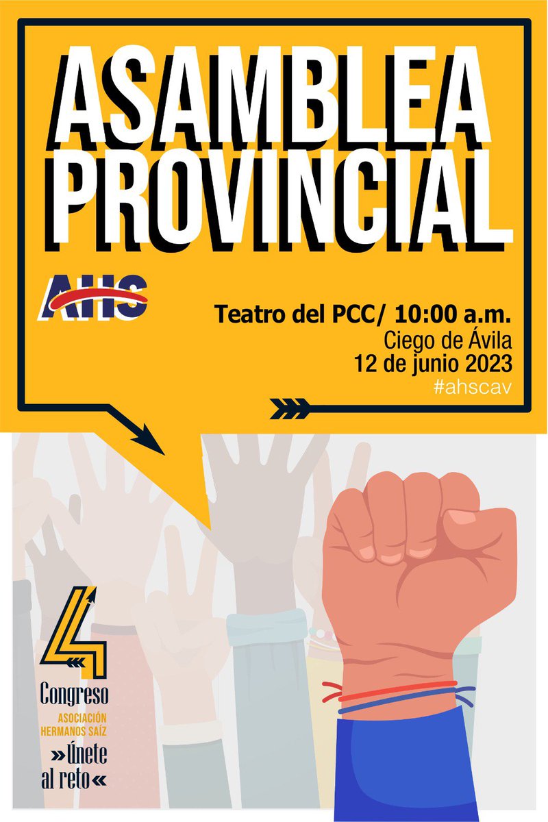 Mañana nos vemos tropa!!! Afina la puntería que regresó el debate.
<a href="/ahsjovenescuba/">Asociación Hermanos Saíz</a> <a href="/AlejoQuiones1/">Alejandro Quiñones</a>
<a href="/CleilysB/">Cleilys Benitez</a> <a href="/massiel_santa/">Santísima</a> <a href="/yamila_padron/">Yamila Cruz Padrón</a>  <a href="/IzquierdoAlons1/">Livan Izquierdo Alonso</a> #ÚneteAlReto #4toCongreso #AHSCuba #LatirAvileño #CiegodeÁvila #Cuba
