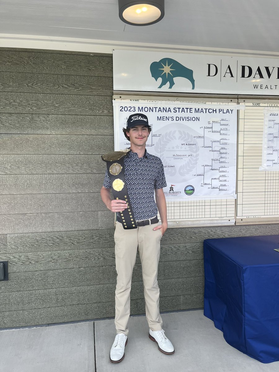 Congratulations to Kade McDonough who won his final match 6&amp;4 to claim the Men’s State Match Play Title. 🏆

Well played, Kade. 👏