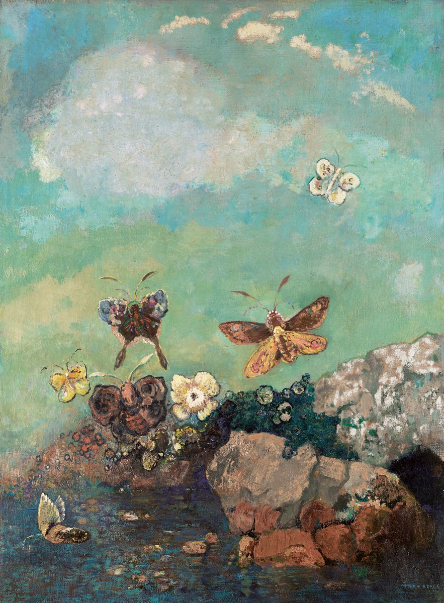 Papillons, by French painter Odilon Redon (1910). Museum of Modern Art.